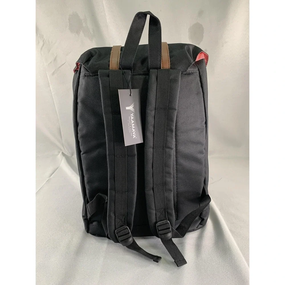 Yaamava' Black Laptop Backpack Bag Men Travel Daypack Soft Case School Work